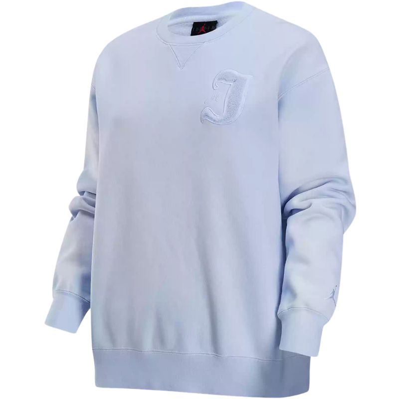 Jordan耐克女子加绒卫衣2024冬新款宽松圆领运动套头衫FV7066-085