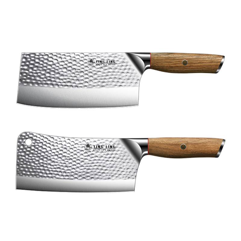 家用锤纹菜刀砍骨切片刀家用厨师斩切刀超快锋利切肉刀7163