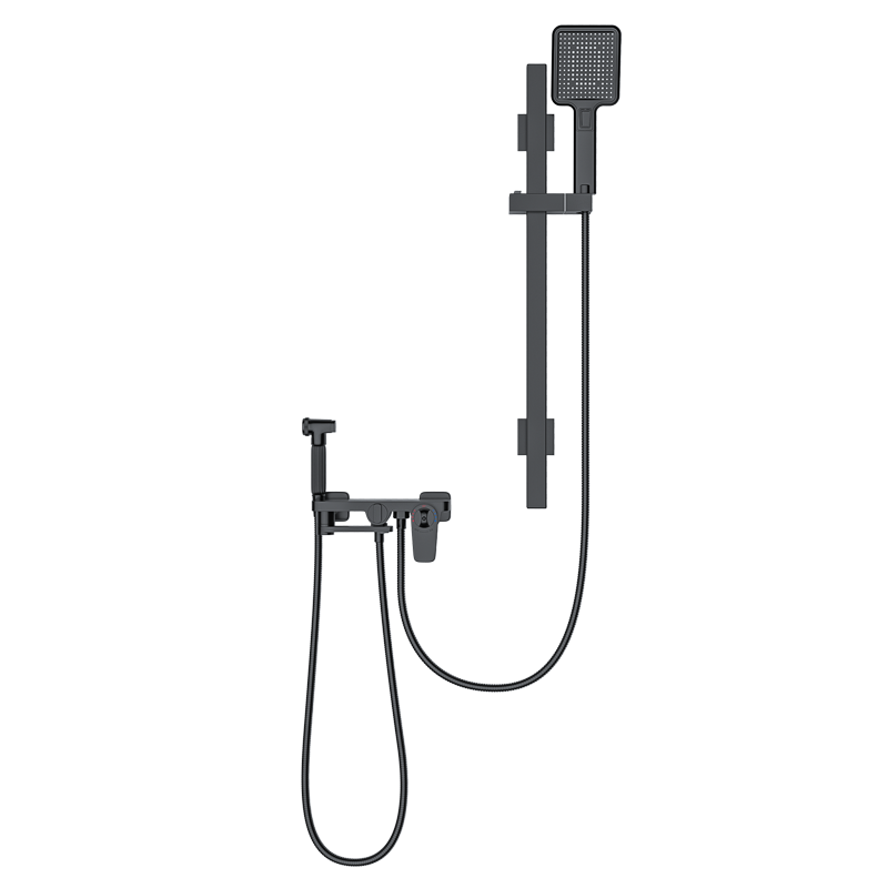 沐牌黑色简易恒温淋浴花洒套装家用水龙头沐浴喷头浴室