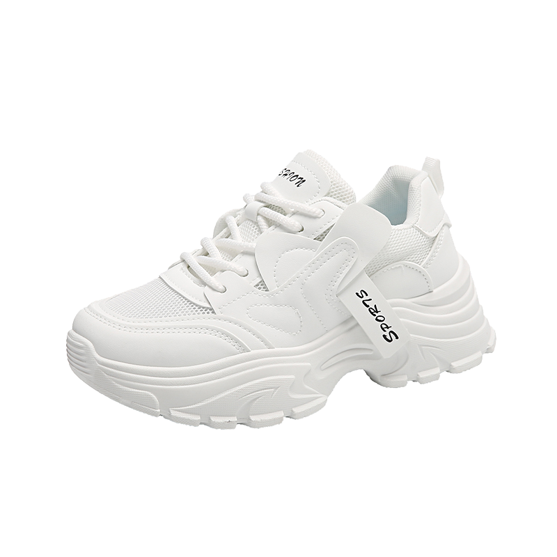 La Chessiers老爹鞋女鞋春秋新款网面透气厚底百搭低帮鞋休闲运动休闲鞋