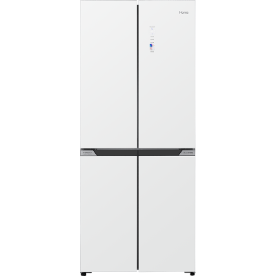 奥马439升十字对开门冰箱 超薄纯平全嵌 零度保鲜双变频 超大变温空间 BCD-439WDQG/B冰岛白