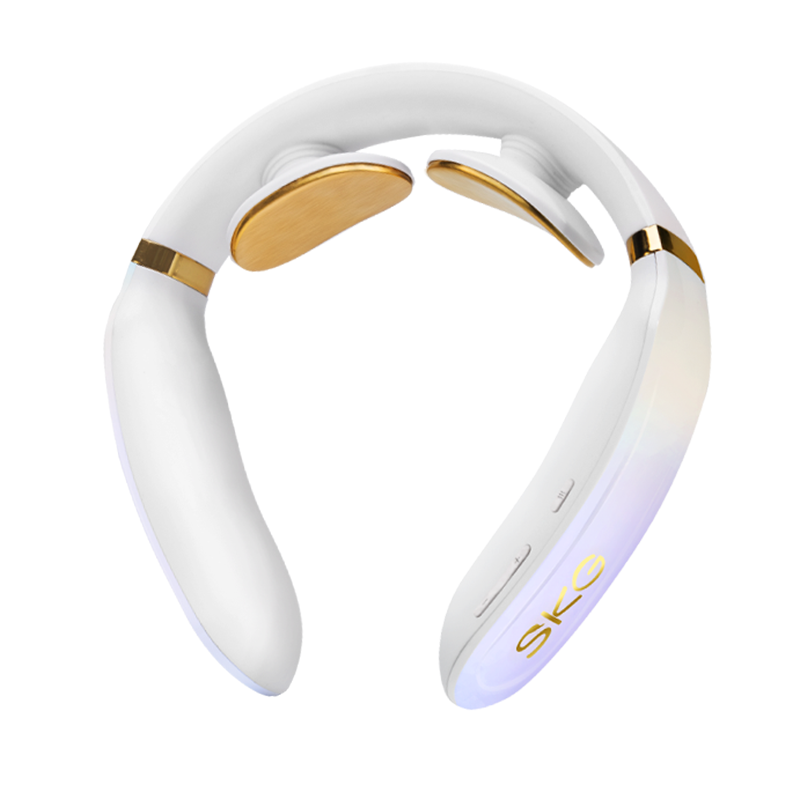 七夕节生日礼物SKG 炫彩晨曦白K6 颈椎按摩仪颈部按摩器护颈仪热敷U型充电便携手机操控