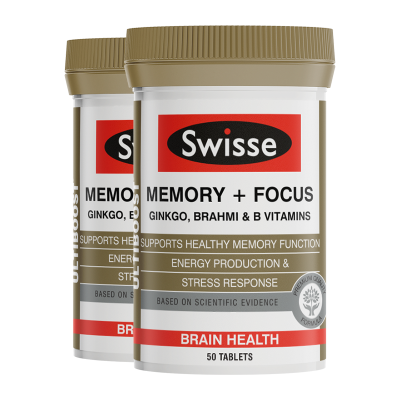 Swisse斯维诗 银杏叶提升记忆力片 50片 2瓶 膳食营养补充剂