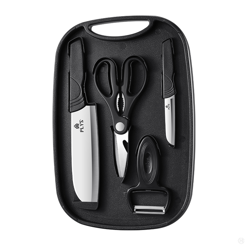 不锈钢收纳菜板刀具二合一厨具套装宝宝辅食套刀水果刀7163