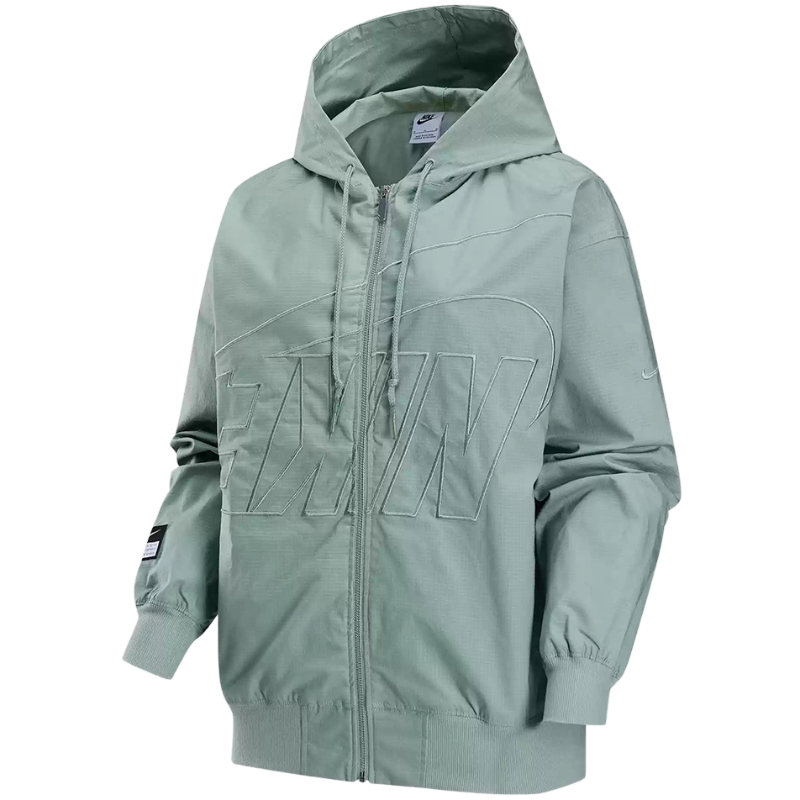 Nike耐克女子连帽夹克24冬新款运动休闲绣倒钩宽松外套FV7775-370
