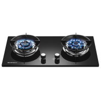 液化气-雅乐思燃气灶XS2098BY 鸳鸯猛火灶5.0KW火力 全封底壳 金属包边聚能火盖门