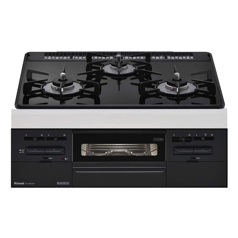 日本原装进口 RINNAI林内 燃气灶烤箱灶 sence系列全黑色75cm RS71W36T1RBW-13A天然气