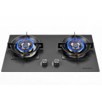 天然气-雅乐思燃气灶-Q377G-纯铜火盖方形炉架磨砂面板5.2KW宽边飞机炉头760mm面板