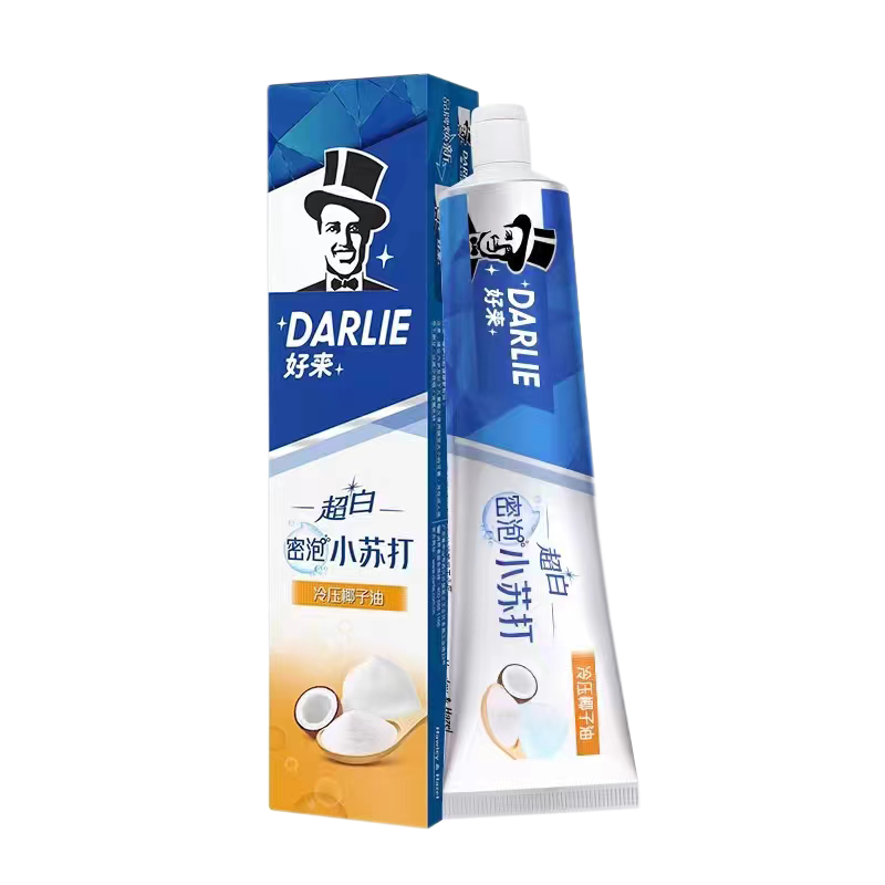 好来(原黑人)牙膏140g超白密泡小苏打牙膏椰子油成人净白牙齿去渍去黄亮齿
