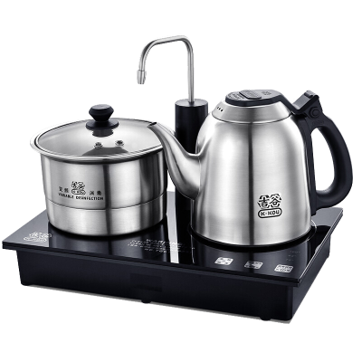 吉谷(K·KOU)304不锈钢涂电热水壶嵌入式电茶壶 自动上水整套茶具变频消毒锅 1.2L TC0102