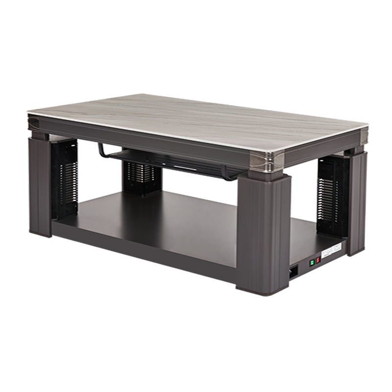 一均牌语音升降可移动电暖桌烤火桌长方形烤火茶几取暖桌桌烤火炉取暖器 B35赛琳娜灰丨平移+速热+语音隐藏炉 1.38米