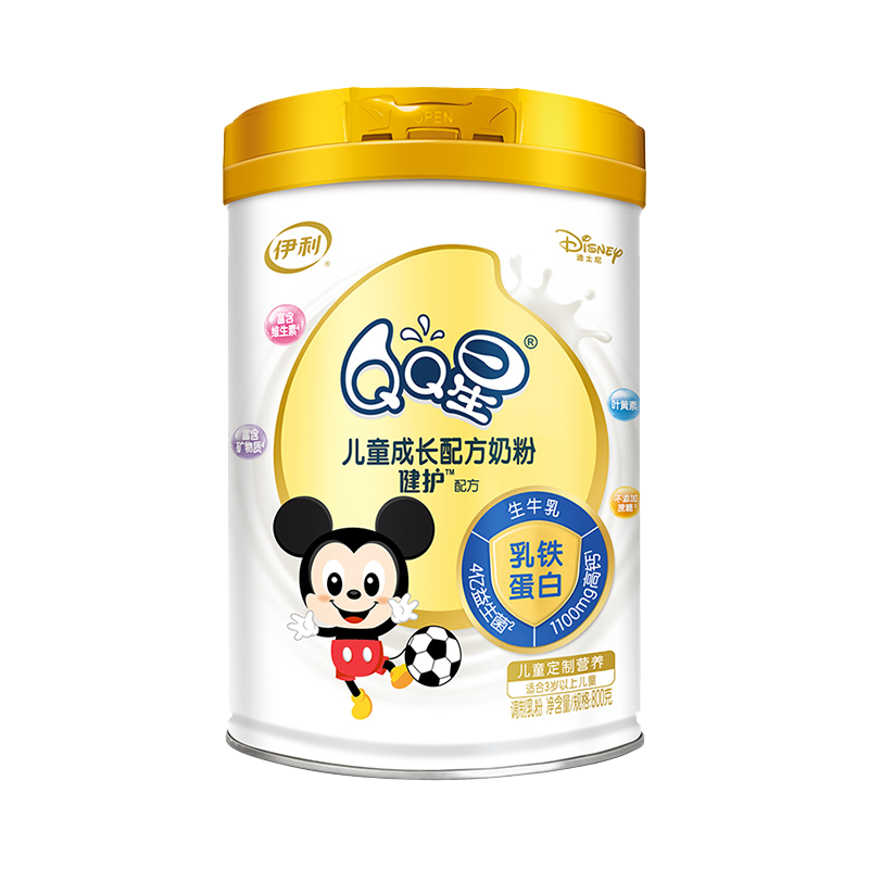 伊利(YILI)QQ星 健护儿童成长配方奶粉4段800g 罐装(新旧包装随机发货)