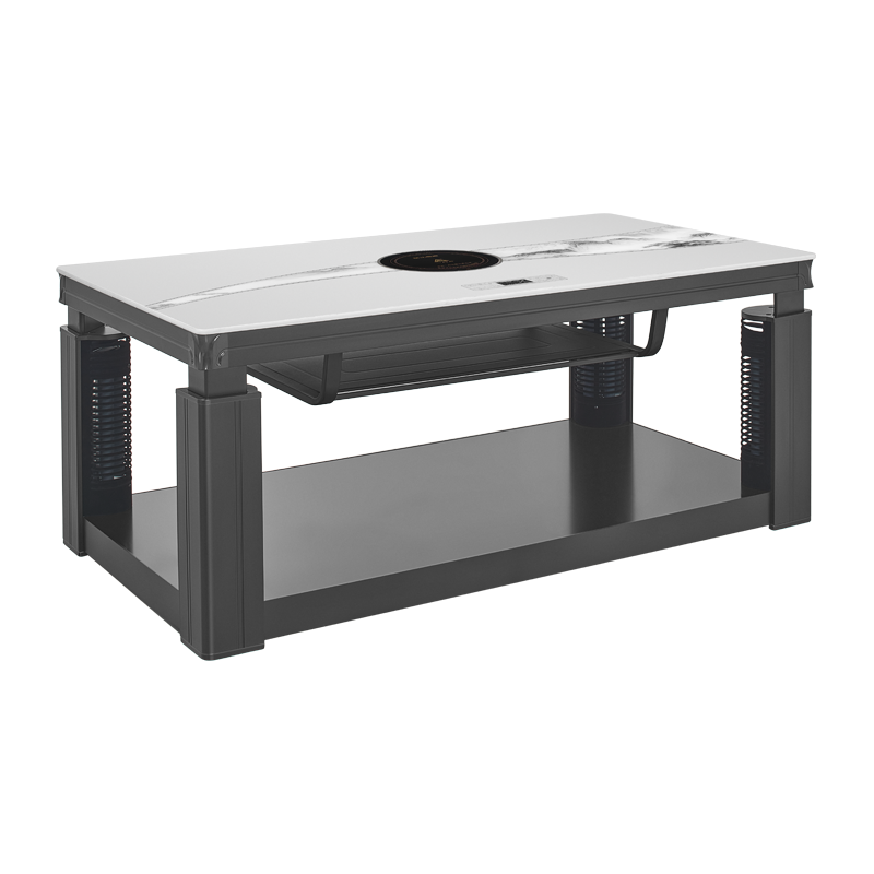 一均牌语音升降电暖炉可移动电暖桌取暖桌家用电炉桌长方形烤火桌烤火茶几烤火炉电茶几餐桌 A13T行云山河+平移+变频