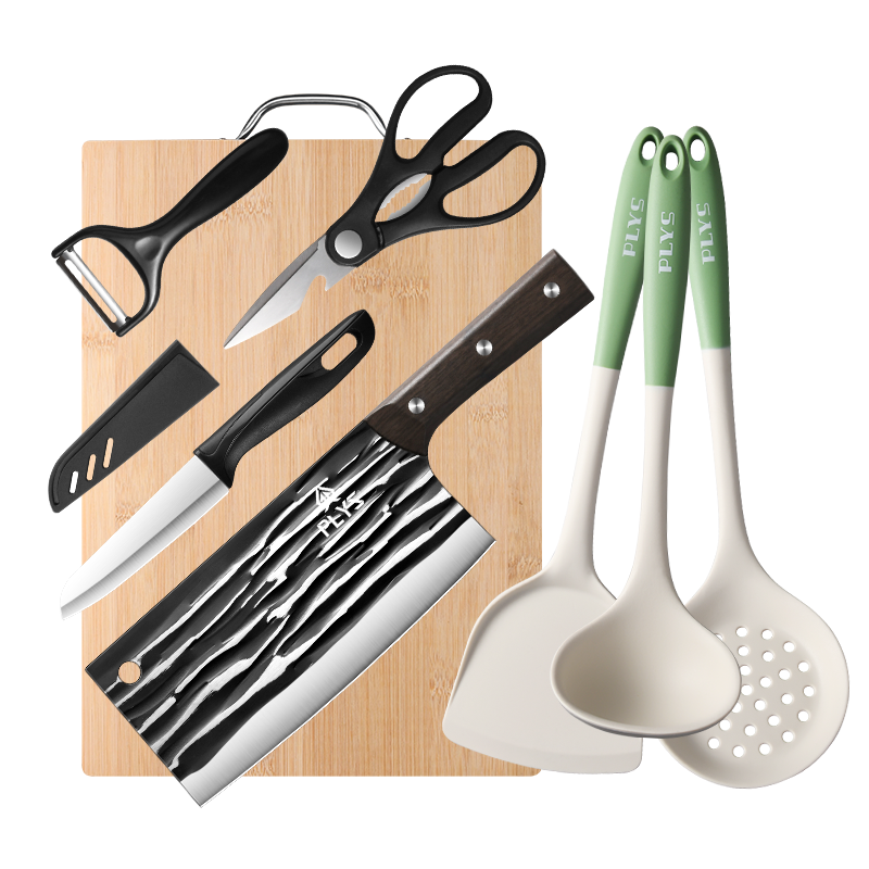 菜板菜刀二合一刀具套装家用锋利切菜刀砧板全套厨具组合7163