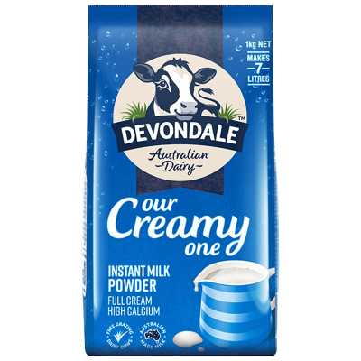 Devondale德运 成人儿童学生孕妇中老年人高钙全脂进口冲饮奶粉1kg