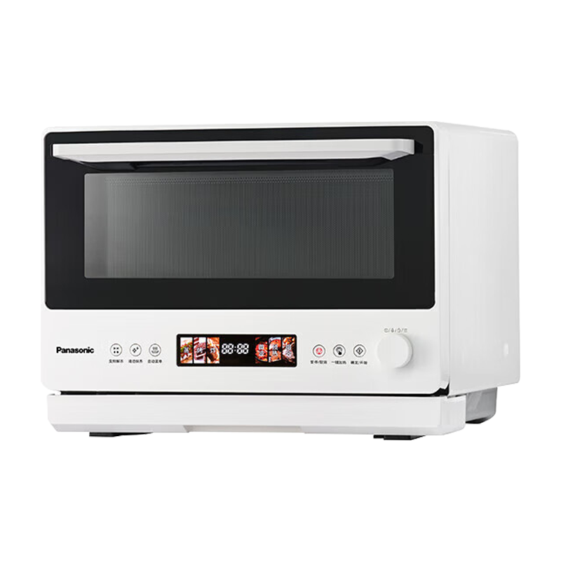 松下微蒸烤炸一体机28L家用变频微波炉 彩屏触控 上烤下蒸万食炉DS285卖场同款