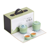 苏氏陶瓷(SUSHI CERAMICS)国潮茶具轻舟已过万重山一壶二杯带茶1叶罐茶巾功夫茶具伴手礼