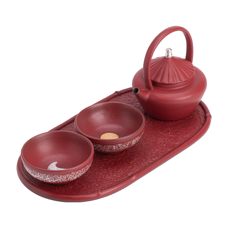苏氏陶瓷(SUSHI CERAMICS)国潮走进故宫宫墙红提梁壶功夫茶具套组