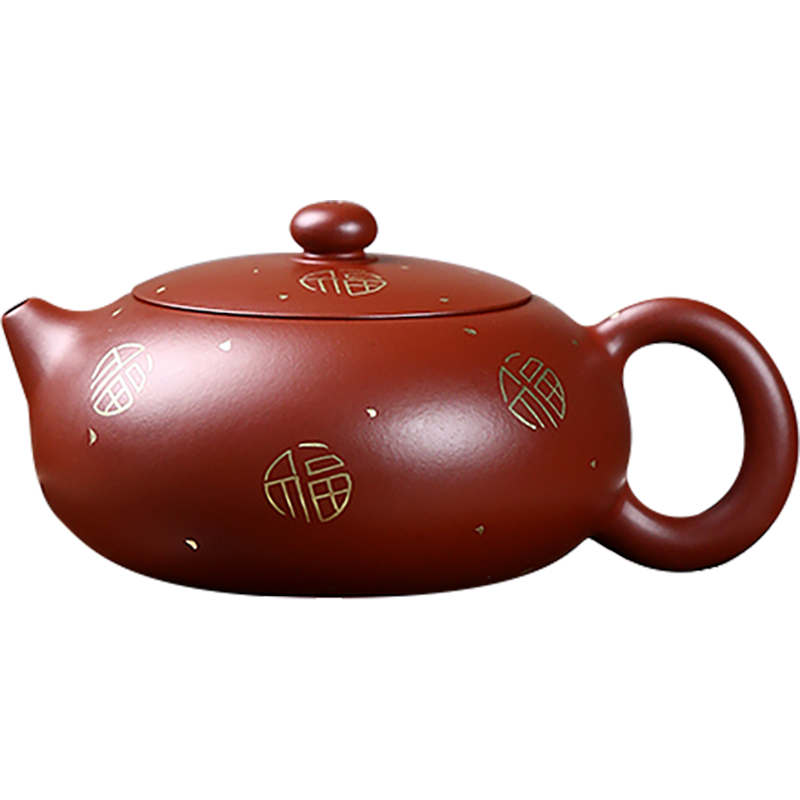 MULTIPOTENT 宜兴紫砂壶原矿大红袍茶壶国家工艺美术师陈浩作品扁西施260ml