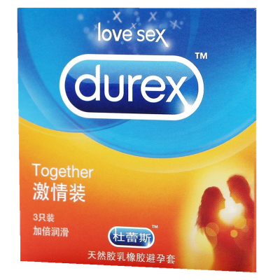 杜蕾斯(Durex)激情3只装避孕套超薄款润滑安全套成人情趣性用品