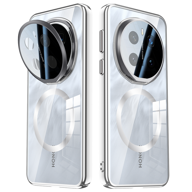 可波 适用于荣耀magic7pro透明磁吸镜头支架壳荣耀magic7轻奢大气防摔壳荣耀magic7至尊版男女时尚壳