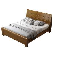床双人床实木床新中式实木床1.8米大床1.5M床经济型简约现代家具主卧室储物