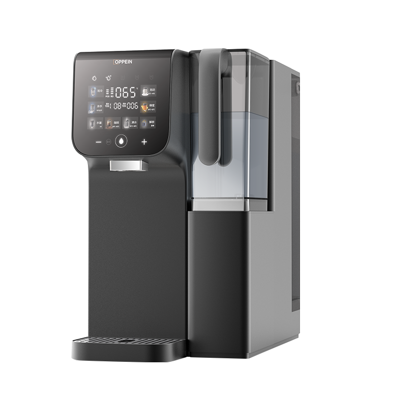 OPPEIN欧派净水器R100-TB2台式净水机净饮一体机欧派橱柜家用冰热矿净四合一免安装智显RO反渗透富锶矿化弱碱水