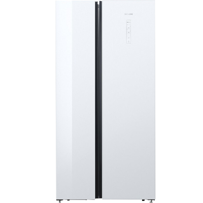 西门子(SIEMENS)500升对开门家用纤薄嵌入式双门电冰箱 风冷无霜 玻璃面板 旋转制冰机KX50NS20TI白色