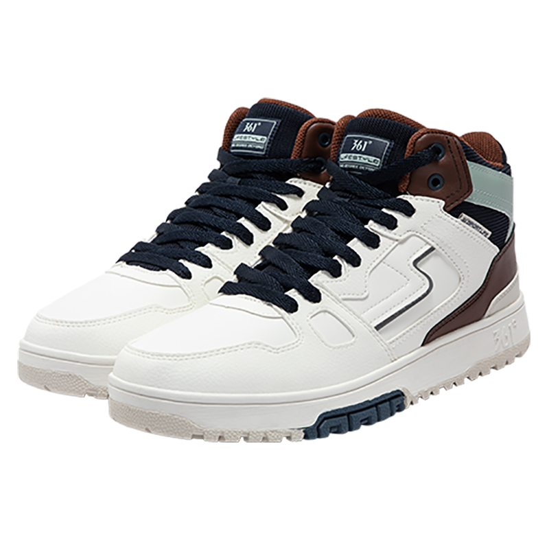 361°运动鞋男鞋冬季加绒款休闲鞋高帮加毛鞋男572346628A