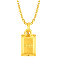 周大福 GOLD好运金砖 定价足金黄金吊坠 EOR462