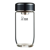 希诺单层玻璃杯390mL泡茶杯过滤车载水杯XN-7715(随机发货)