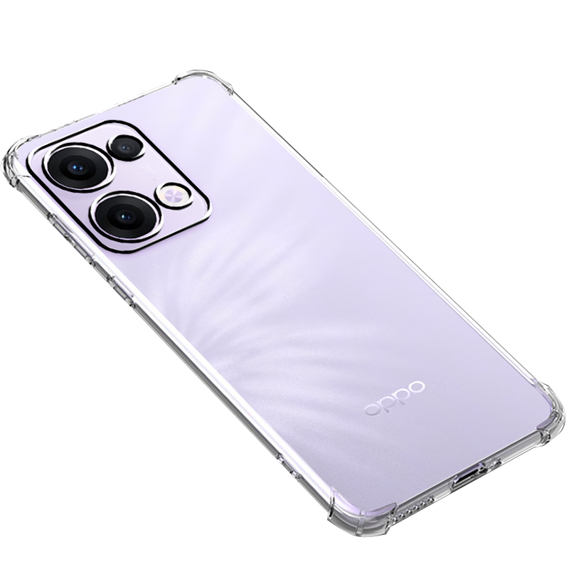 BOEEK适用于OPPO Reno13手机壳6.59英寸PKM110全包四角气囊防摔镜头精孔保护套透明软壳简约男女个性款