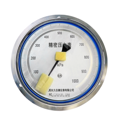 嘉禾长久/精密压力表轴向带边/YB150ZT 0.25级 0-1000Kpa/台