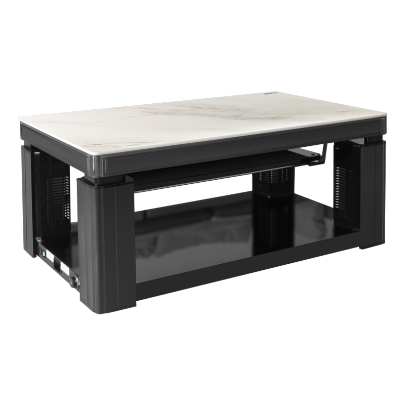 一均通*达风24款C6L铂金玉140*80CM岩板语音磁炉平移电暖桌取暖桌电炉桌电暖炉家用多功能烤火桌升降烤火茶几烤火炉