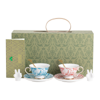苏氏陶瓷(SUSHI CERAMICS)情侣咖啡杯碟套装新中式花鹊轻奢朋友生日乔迁闺蜜新婚伴手礼物
