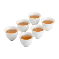 苏氏陶瓷(SUSHI CERAMICS)卵青冰花功夫茶杯开片冰裂品茗杯六个简装