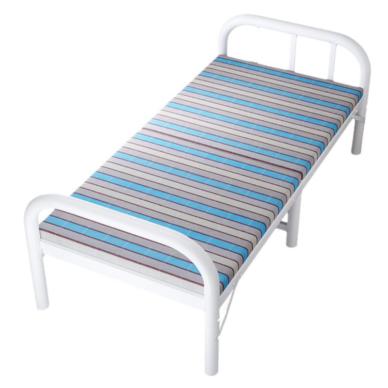 折叠床实木90cm单人床办公室午休床家用1.2米硬板木质床租房小床