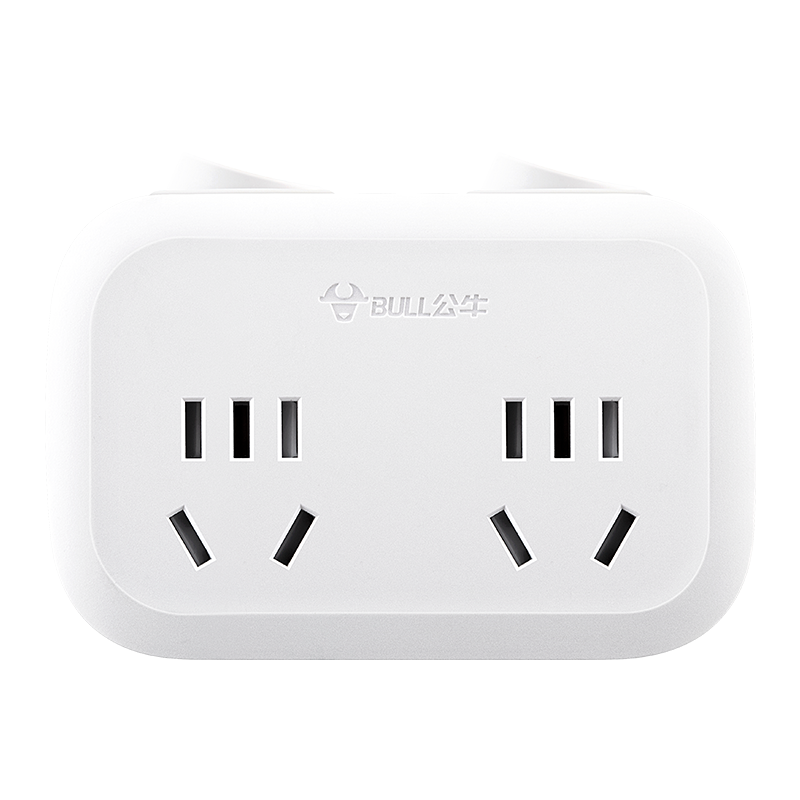 公牛(BULL)GN-9323国标电源转换器 两位 转换分控开关一转二 插排插线板接线板插头