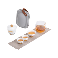 苏氏陶瓷(SUSHI CERAMICS)九色祥鹿旅行便捷配主人杯茶具