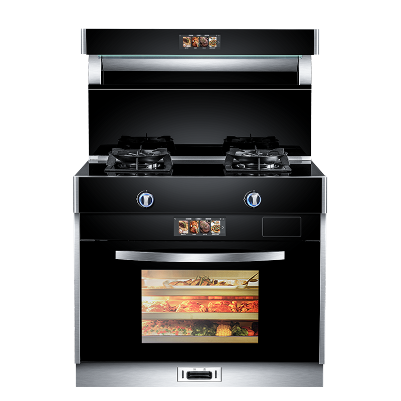 欧诚L05集成灶家用一体灶高清双彩屏蒸烤箱一体机厨房侧吸下排式抽油烟机燃气灶套装自动清洗