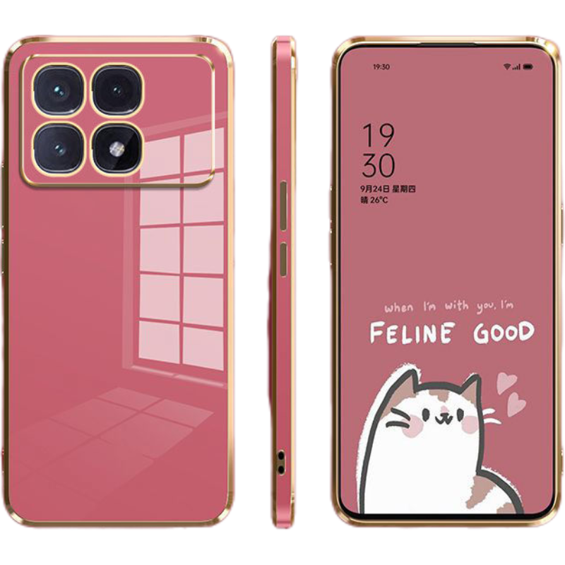 可波 适用于红米K70电镀实色手机壳红米K70pro电镀直边软壳红米K70E简约硬壳个性防摔壳