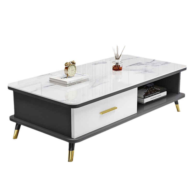 岩板茶几客厅家用轻奢现代简约茶桌椭圆形网红小户型茶几