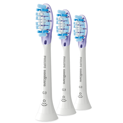 飞利浦(PHILIPS)电动牙刷刷头 G3智臻护龈型刷头 HX9053/67 3支装 白色 适配钻石7系、9系、AI刷头