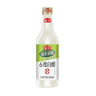 海天6度白醋500ml*1瓶 不含防腐剂 酿造食醋
