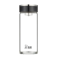 希诺单层玻璃杯530ml带滤网泡茶杯加厚便携水杯XN-1201