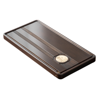 苏氏陶瓷(SUSHI CERAMICS)花梨实木正板切割黑檀木色沧海办公家用排水式茶盘