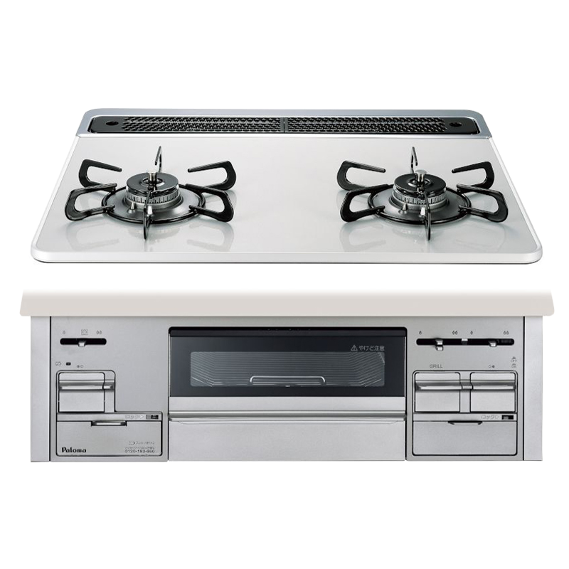 日本原装进口百乐满燃气灶Sisto嵌入式两眼灶燃气炉带烤箱煤气灶PD-200WS-60CV