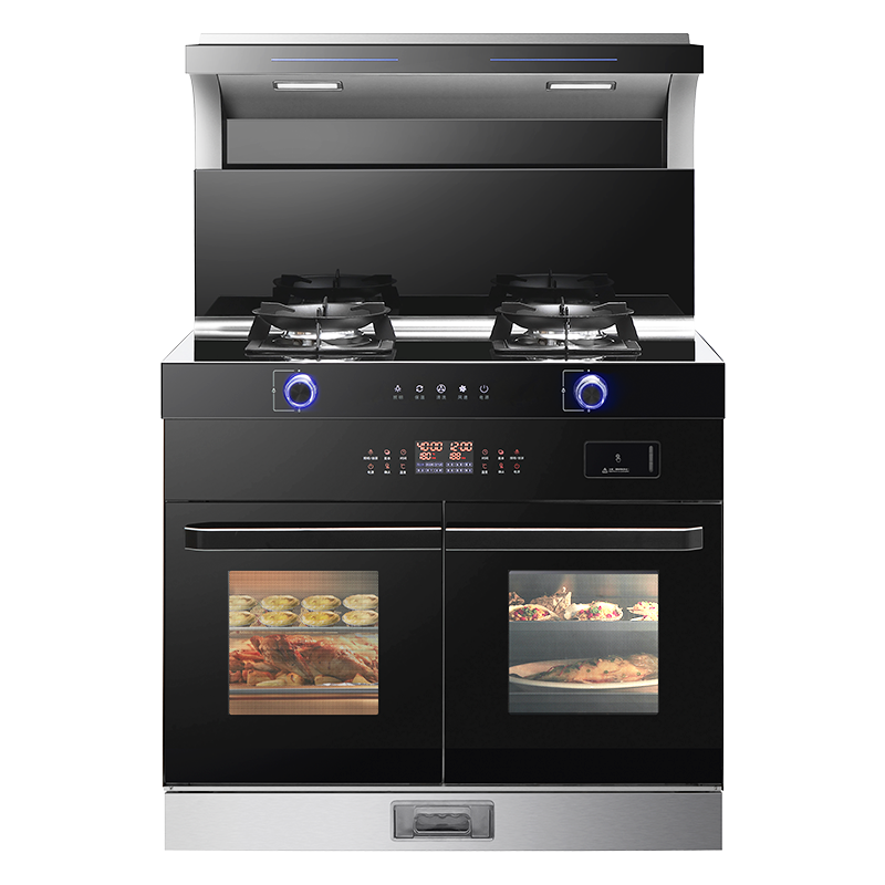 欧诚集成灶蒸烤箱一体机 集成灶一体式 飓风大吸力侧吸下排式猛火环保家用一体机 蒸箱烤箱 一体 L88左烤炸+右蒸箱