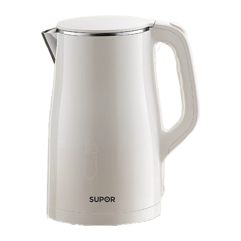 苏泊尔(SUPOR)电水壶烧水壶 1.5L容量 304不锈钢热水壶电热水壶 双层防烫全钢无缝开水壶 SW-15T80A