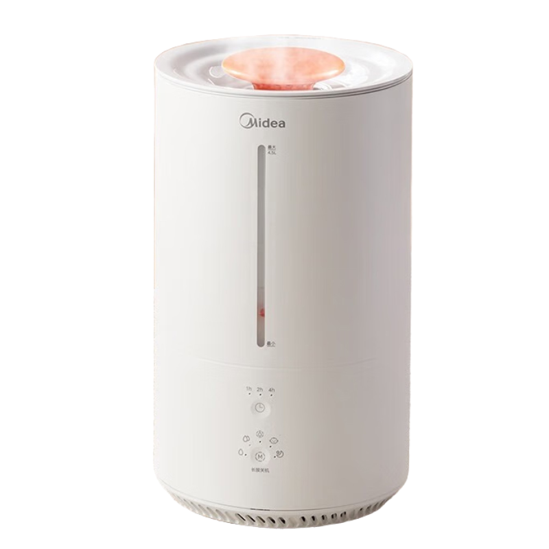 美的(Midea)蒸汽式加湿器婴儿卧室空气加湿器家用办公室桌面立式轻音蒸发加湿器大容量客厅除菌 SR-3R50